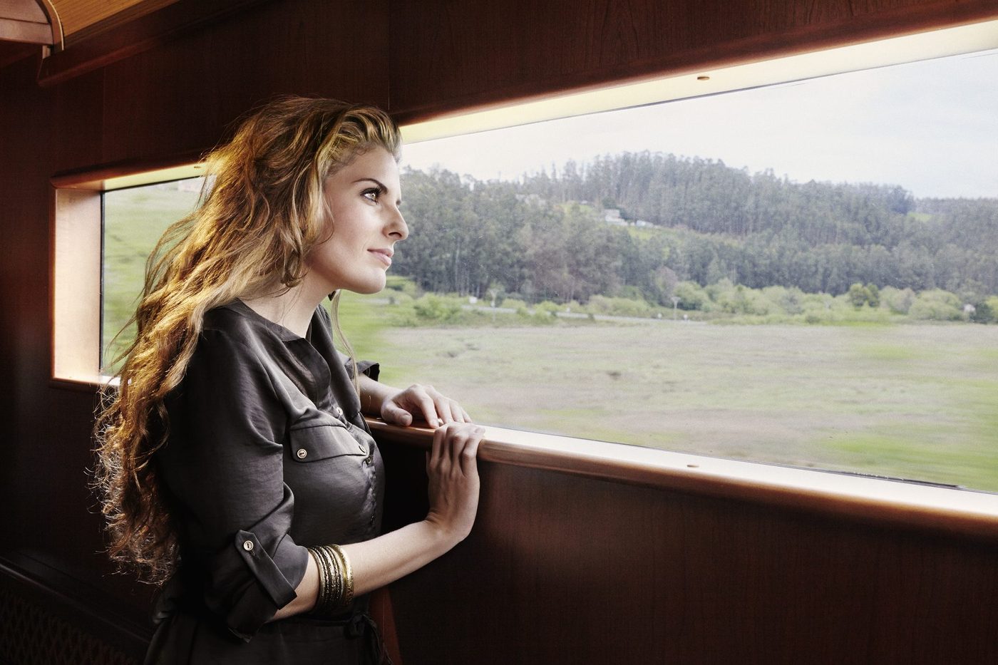 Watching Green Spain from a Gran Lujo Deluxe Suite — the largest cabin on Spanish rails